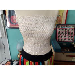 Vintage Strapless Busto with Beads