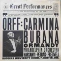 Great Performances, Carl Orff  ‎– Carmina Burana (LP)