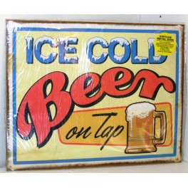 Ice Beer on Tap Μεταλλική Ταμπέλα 