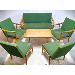 Danish Style Sixties 6 Piece Suite ( Sofa, 2 Armchairs , 2 Chairs)