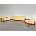 Danish Style 3 Piece Suite ( Sofa & 2 Armchairs)