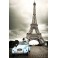 Paris Blue Car Romance